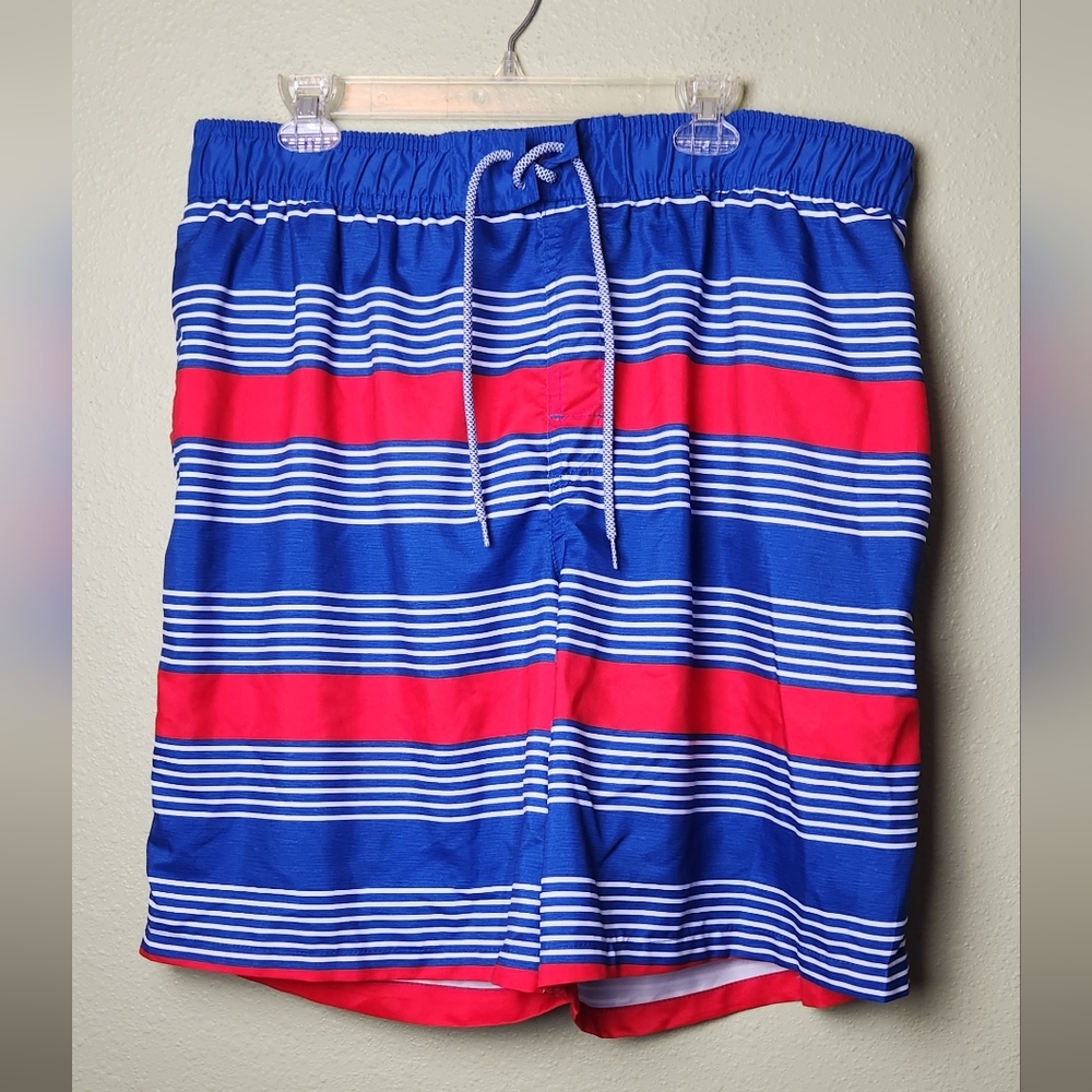 Cascade Sport Striped Mens Swim Trunks Size XXL
